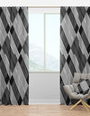 Black and White Check Stipes Pattern - Modern & Contemporary Curtain Panels