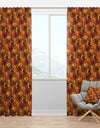 Beautiful Golden Orange & Red Peacock Feathers - Bohemian & Eclectic Curtain Panels