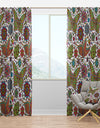 Pattern with Flowers & Butterflies - Modern & Contemporary Curtain Panels