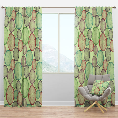 Pattern with Tree Rings - Bohemian & Eclectic Curtain Panels