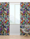 Graffiti Texture - Modern Curtain Panels