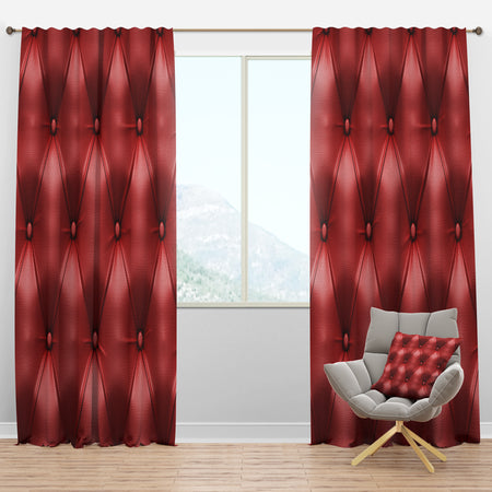 Luxury Classic Red Leather - Modern & Contemporary Curtain Panels