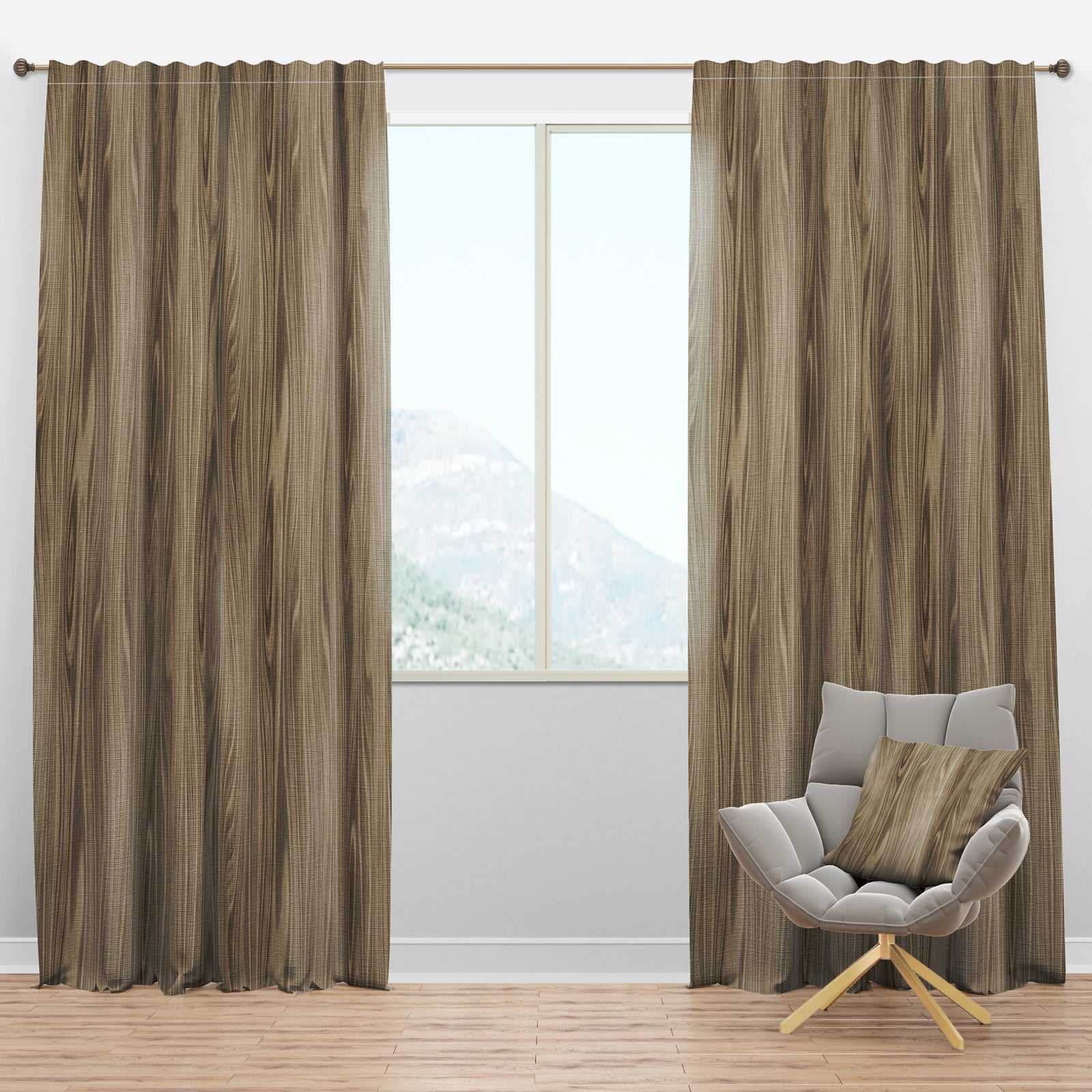 Vertical annual tree rings - Abstract Curtain Panels