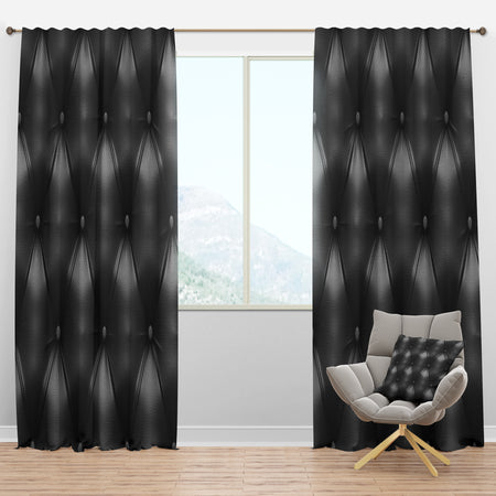 Luxury Classic Black Sofa Leather - Modern & Contemporary Curtain Panels