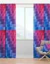 Triangular Geometry in Blue, Purple and Pink - Modern & Contemporary Curtain Panels