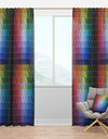 Rainbow Triangular Geometry - Modern & Contemporary Curtain Panels
