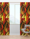 Diamond Shaped Geometry in Yellow, Red and Green - Modern & Contemporary Curtain Panels