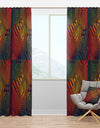 Grungy Geometric abstract in Green, Yellow and Blue - Modern & Contemporary Curtain Panels