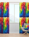 Rainbow 3D Triangular Geometry - Modern & Contemporary Curtain Panels