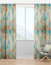 Honeycomb Geometry in pastel Colored cluster - Modern & Contemporary Curtain Panels