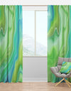 Marbled Colours in Shades of Green and Blue - Modern & Contemporary Curtain Panels