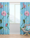 Fresh Beautiful Blooming Rose - Traditional Curtain Panels