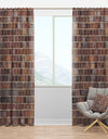 Red Brick WallTexture - Modern & Contemporary Curtain Panels