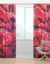 Pink Cubes Structure of Marbled - Modern & Contemporary Curtain Panels