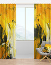 Yellow Acrylic Hand Painted Marble - Modern & Contemporary Curtain Panels