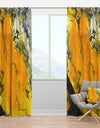 Yellow , Black and Marbled Acrylic Painting - Modern & Contemporary Curtain Panels