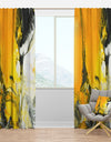 Porch & Den 'White and Yellow Marbled Acrylic with a Cloud of Black - Curtain Panels