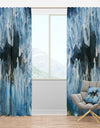 Geode Interior with Light Blue crystals - Mid-Century Modern Curtain Panels