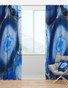 Blue Agate Geode - Mid-Century Modern Curtain Panels