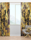 Golden Marble Composition - Modern & Contemporary Curtain Panels