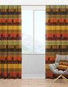 African Wildlife with Ethnic Pattern - Tropical Curtain Panels