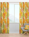 Summer Butterfly and Colorful Leaves - Traditional Curtain Panels
