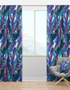 Blue Tropical Leaves - Tropical Curtain Panels