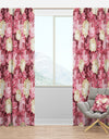 Pink and Yellow Flowers - Floral Curtain Panels