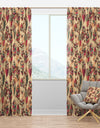 Retro Autum Flowers - Floral Curtain Panels