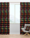 Drops of Geometric Colours on Black - Modern & Contemporary Curtain Panels