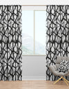 Black and Grey Triangular 3D Texture of Mesh - Modern & Contemporary Curtain Panels