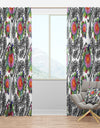 Peony Flower Garden - Traditional Curtain Panels