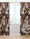 Pink and White Blossoming Peonies - Floral Curtain Panels