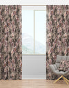 Pink Pansies and Peonies - Floral Curtain Panels