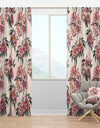 Pink Peonies - Floral Curtain Panels