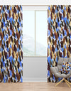 Burgundy, Blue and Brown Leopard - Modern & Contemporary Curtain Panels