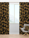 Golden Glitter Triangles on Black - Modern & Contemporary Curtain Panels