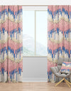 Melted chocolate in pink, blue and beige - Mid-Century Modern Curtain Panels