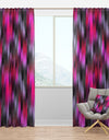 Black And Purple Ikat - Modern & Contemporary Curtain Panels