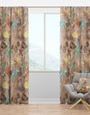 Beach life atmosphere with shells and sea stars - Coastal Curtain Panels