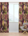 Retro Paris Eiffel Rose with Hearts - Traditional Curtain Panels