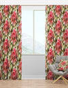 Blossomng Roses Watercolor Pattern - Floral Curtain Panels