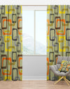 Retro Square Design VII - Mid-Century Modern Curtain Panels