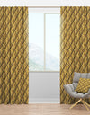 Golden Plaid pattern - Mid-Century Modern Curtain Panels