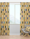 Retro Hexagon PatternX - Mid-Century Modern Curtain Panels