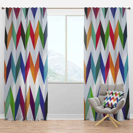 Geometrical Retro Design III - Mid-Century Modern Curtain Panels
