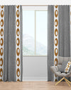 Vertical Retro Geometrical Pattern I - Mid-Century Modern Curtain Panels