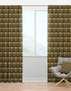 Golden Luxury Metallic Geometrics XIV - Mid-Century Modern Curtain Panels