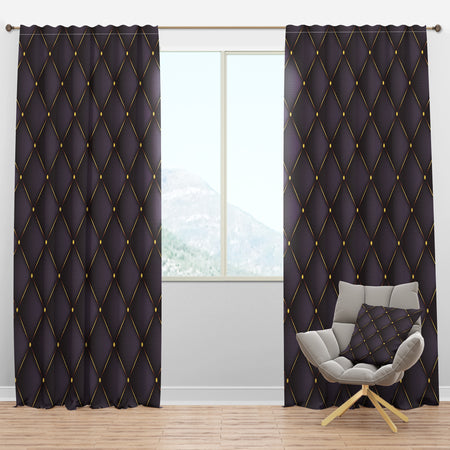 Quilted pattern - Mid-Century Modern Curtain Panels