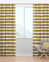 Golden Horizontal Lines - Mid-Century Modern Curtain Panels